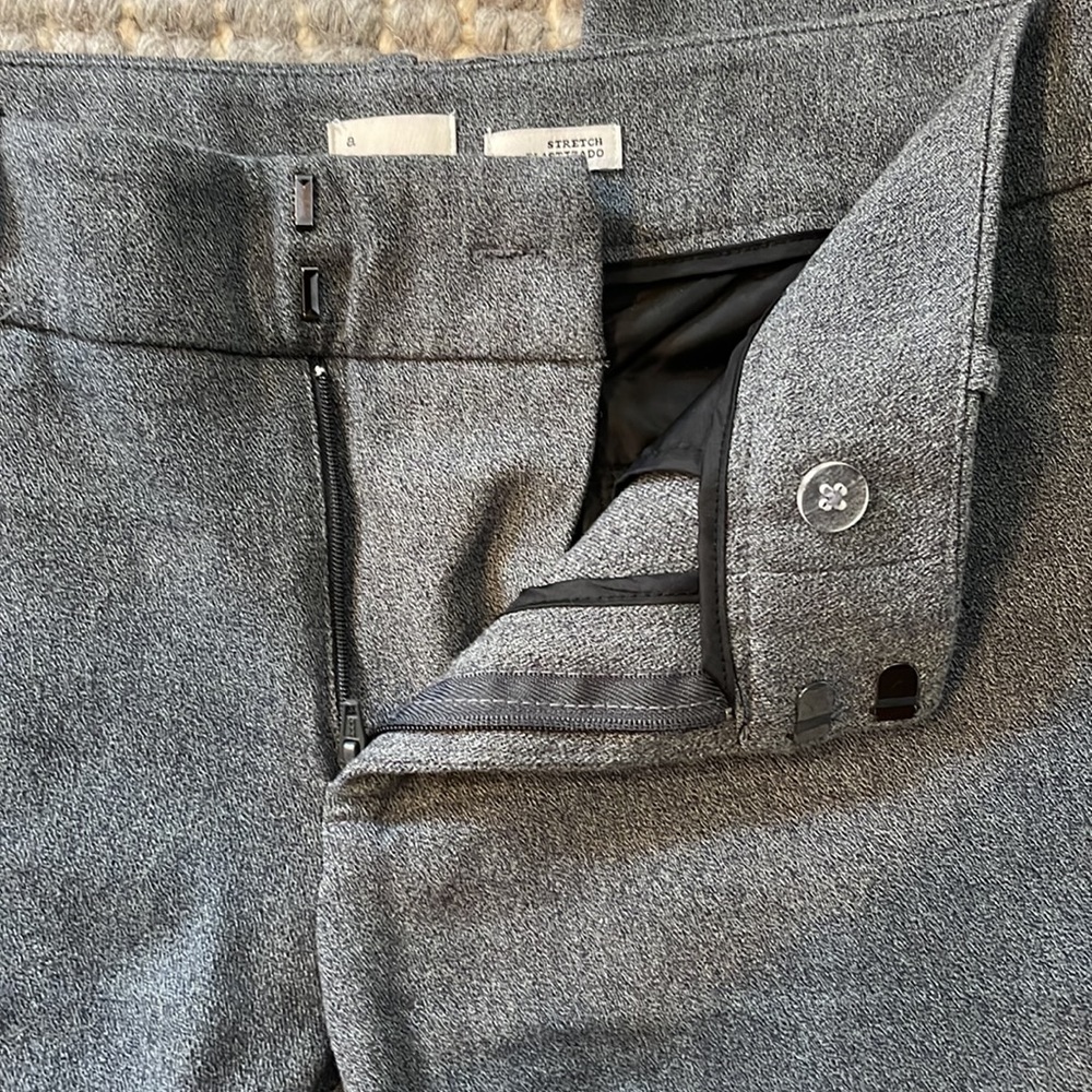 Gray Cropped Slacks - Picture 3 of 4
